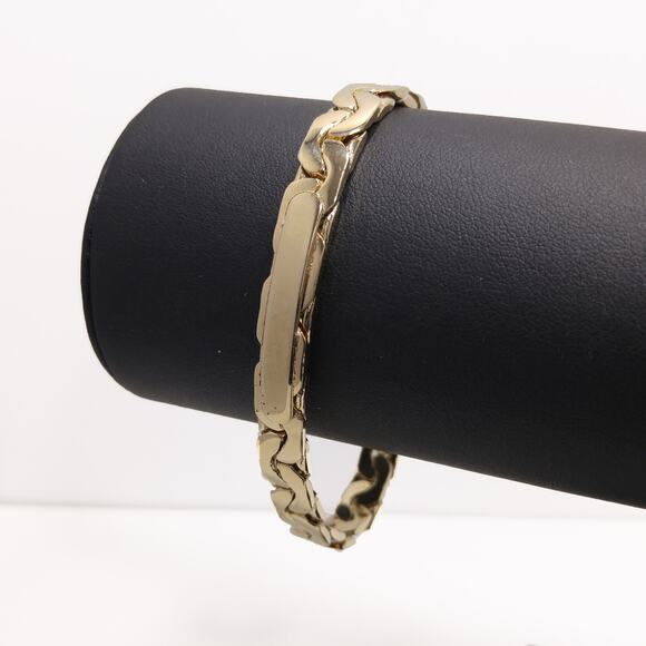 Vintage SPEIDEL USA Woman's Gold Plated ID Bracelet, Ready for Engraving - Picture 4 of 10